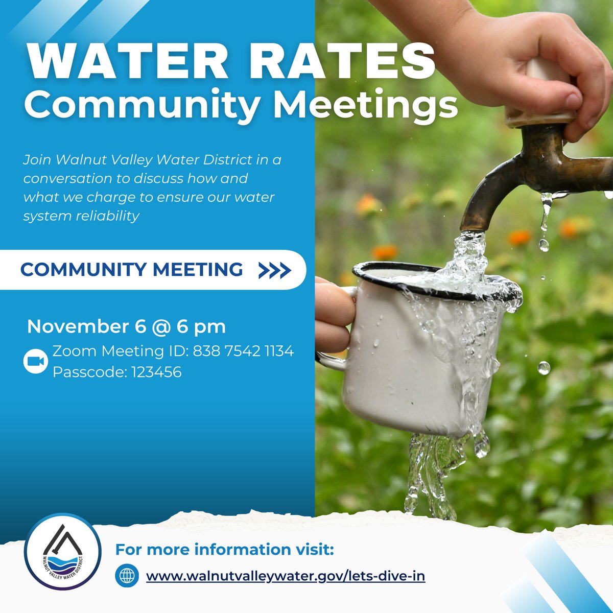Dive into the world of water! 💧
🔗Learn more at walnutvalleywater.gov/lets-dive-in #LetsDiveIn #TapIntoWVWD