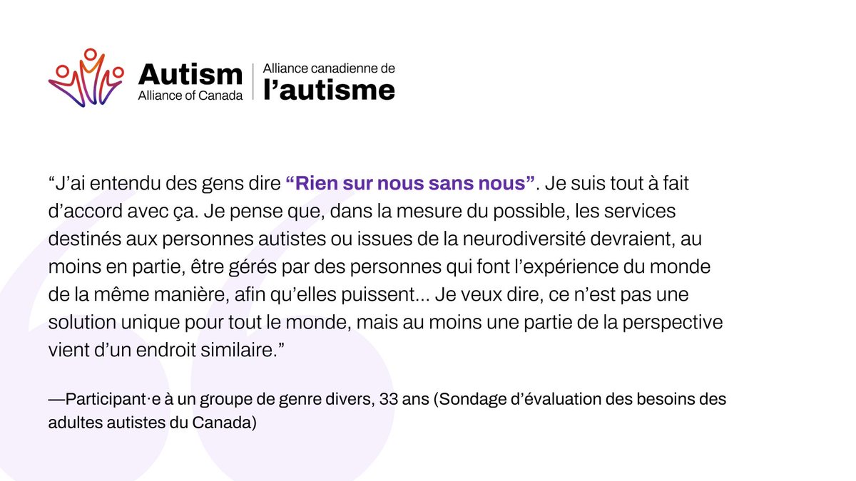 Découvrez les résultats de la phase 2 du sondage sur les besoins des adultes autistes, une #recherche menée par des personnes autistes qui montre les besoins en matière de santé mentale et de liens sociaux &amp; les obstacles à l'accès à ces services : bit.ly/3A1kQu9