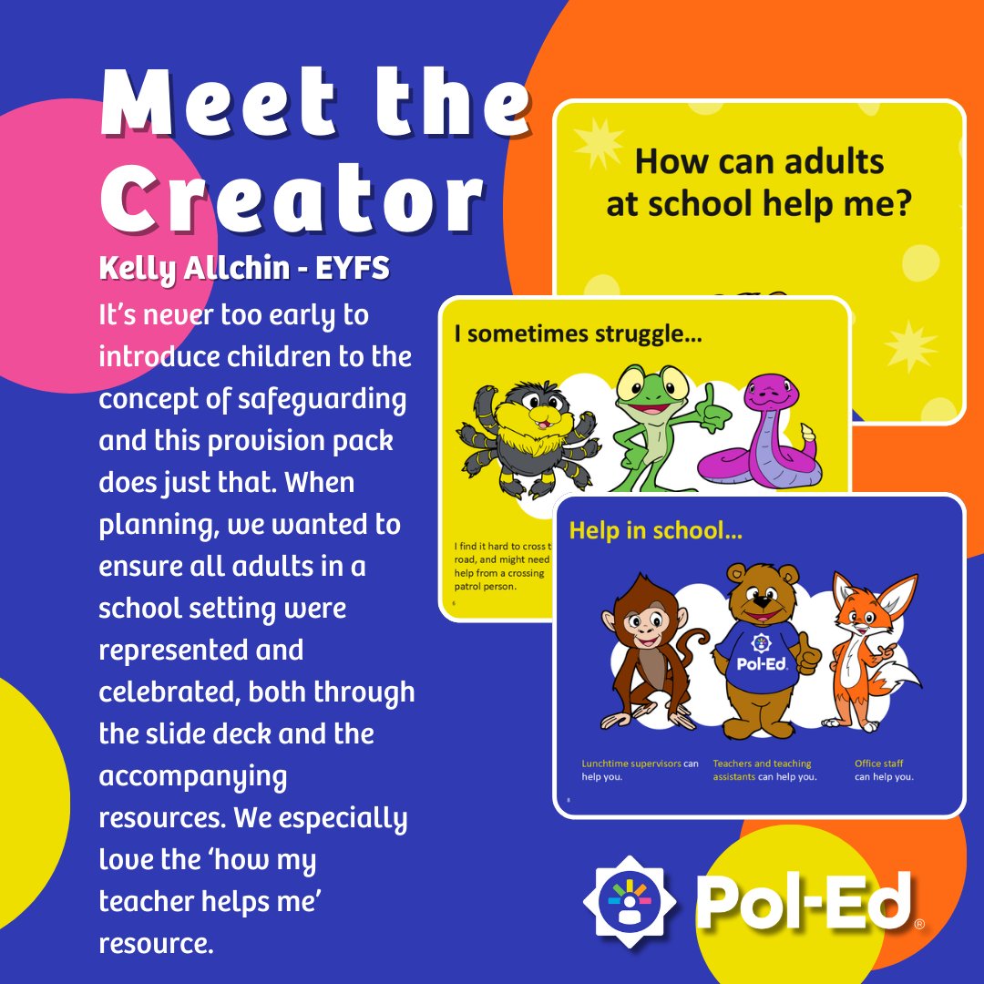 #Safeguarding is crucial in schools because it protects students from physical &amp; emotional harm, sexual abuse, neglect, &amp; other dangers.
Today's #EYFS pol-ed.co.uk lesson looks at "How can adults help me?" &amp;, as Kelly Allchin describes, shares some key messages.