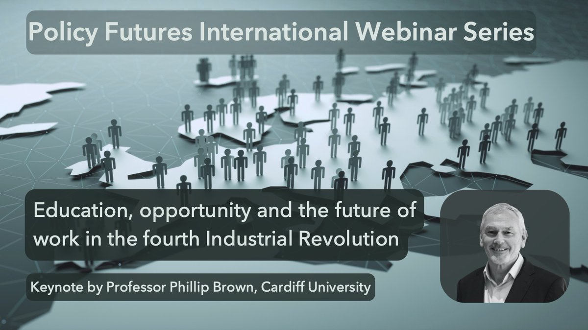 📅 SAVE THE DATE!

Join us for the International Webinar Series Keynote on 'Education, opportunity and the future of work in the fourth Industrial Revolution' with Phillip Brown, on Thursday, November 21, at 14:00 p.m. (CET).

🔗 Register here: dpu.au.dk/om-dpu/nyheder…