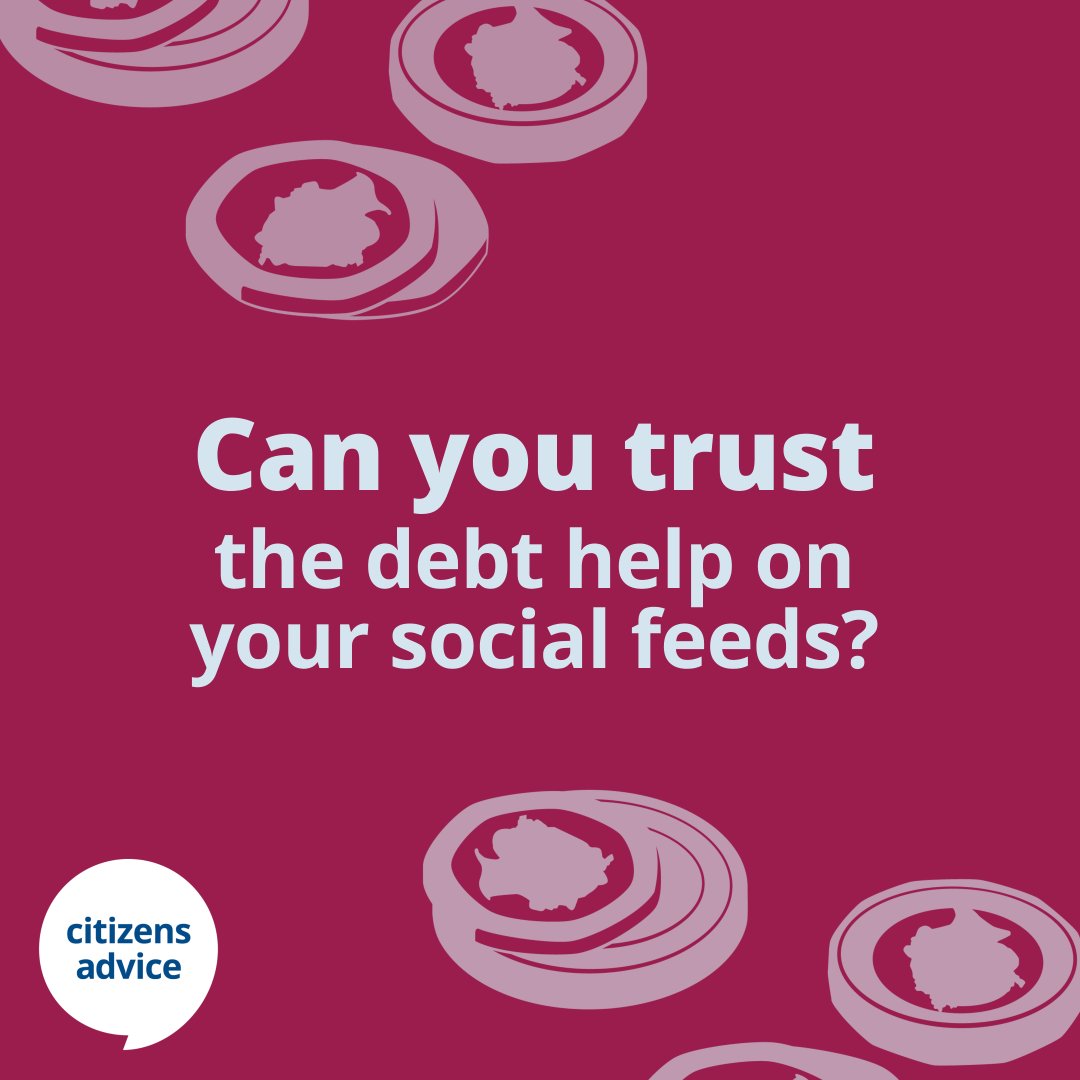 ⚠️ Scammers can target people searching for debt help.
Influencers and fraudsters are advertising debt solutions like IVAs (individual voluntary arrangements) which can be false or misleading.

Stay #ScamAware and get trusted debt advice ⤵️
wearecitizensadvice.org.uk/6-financial-sc…