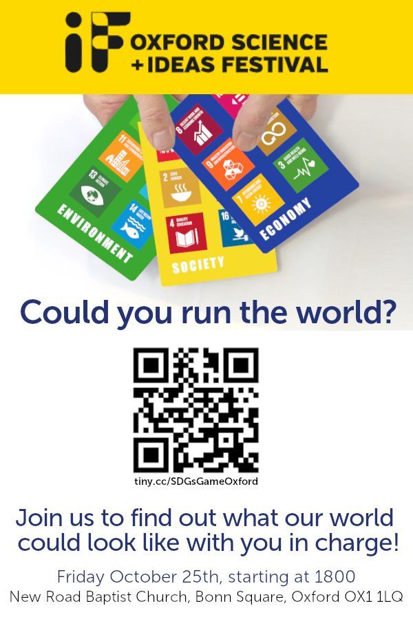 Global Academy; Global Goals (@1globalacademy) on Twitter photo Most of our #SDGs Game Workshops take place in universities, businesses or larger organisations.  This one is different.  It's part of the If Oxford Science+Ideas Festival and EVERYONE is welcome.
buff.ly/3N8BURG Most of our #SDGs Game Workshops take place in universities, businesses or larger organisations.  This one is different.  It's part of the If Oxford Science+Ideas Festival and EVERYONE is welcome.
buff.ly/3N8BURG