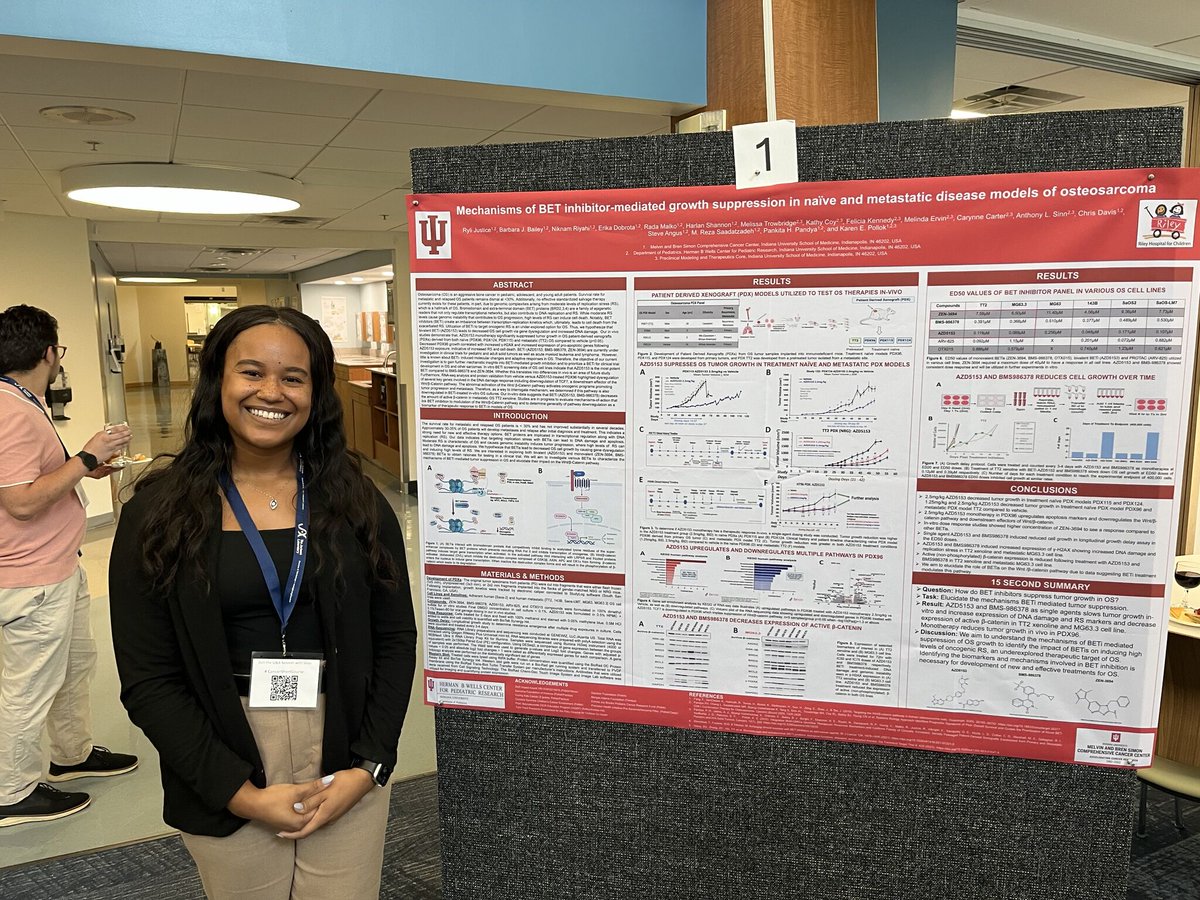 IU Simon Comprehensive Cancer Center (@iucancercenter) on Twitter photo With support from <a href="/AmericanCancer/">American Cancer Society</a>, our trainee, Ryli Justice honed her skills at <a href="/jacksonlab/">The Jackson Laboratory</a>'s 33rd Annual Short Course on Experimental Models of Human Cancer, where she won a Poster Award. Congrats, Ryli! #ResearchCuresCancer With support from <a href="/AmericanCancer/">American Cancer Society</a>, our trainee, Ryli Justice honed her skills at <a href="/jacksonlab/">The Jackson Laboratory</a>'s 33rd Annual Short Course on Experimental Models of Human Cancer, where she won a Poster Award. Congrats, Ryli! #ResearchCuresCancer