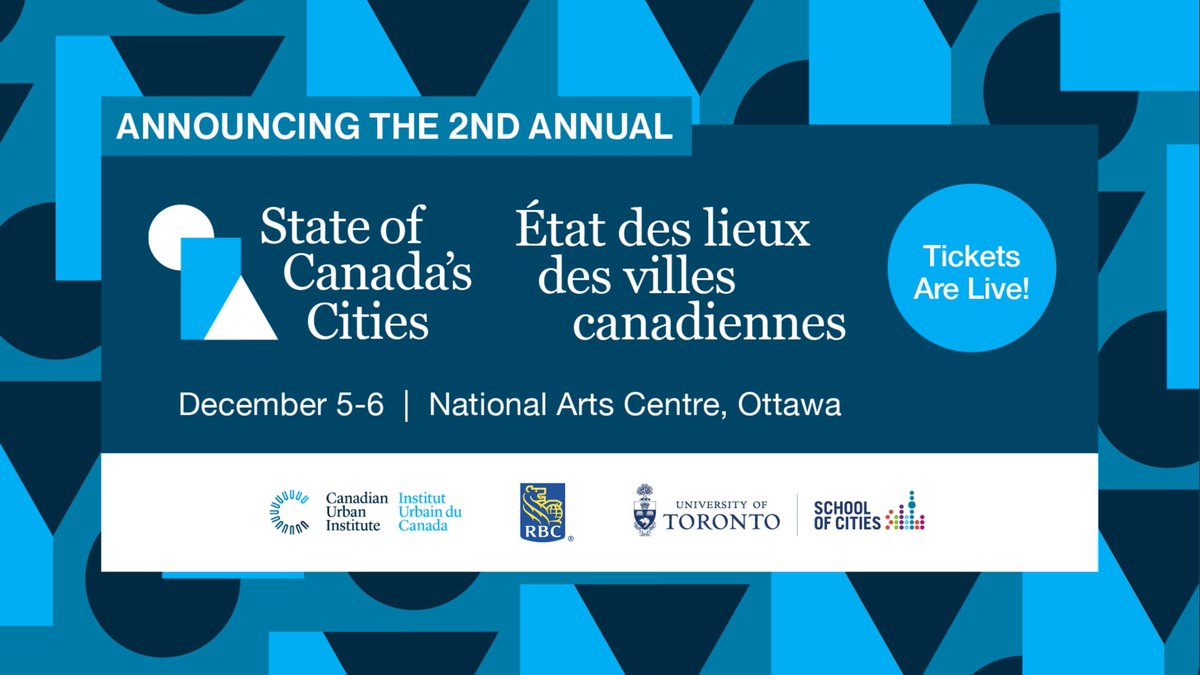 School of Cities (@uoftcities) on Twitter photo Meet the speakers for the 2024 <a href="/CANURB/">Canadian Urban Institute</a> State of Canada's Cities summit. Hosted in Ottawa on Dec 5 & 6, this year's meeting of urban experts will look at what it will take to right the national infrastructure crisis. There's still time to register! stateofcitiessummit.ca/speakers Meet the speakers for the 2024 <a href="/CANURB/">Canadian Urban Institute</a> State of Canada's Cities summit. Hosted in Ottawa on Dec 5 & 6, this year's meeting of urban experts will look at what it will take to right the national infrastructure crisis. There's still time to register! stateofcitiessummit.ca/speakers