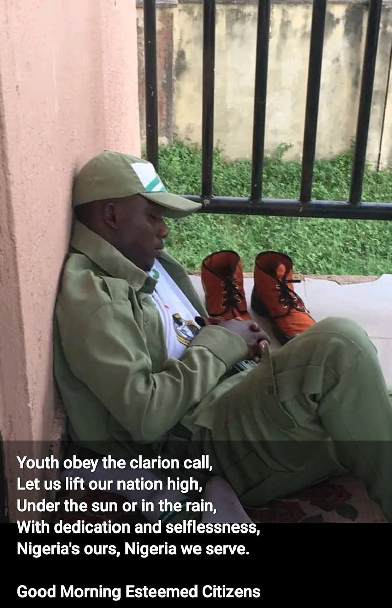 shagy_adamu's tweet image. Youths obey the clarion call,
Let us lift our nation high,
Under the sun and in the rain,
With dedication and selflessness,
Nigeria&apos;s ours, Nigeria we serve