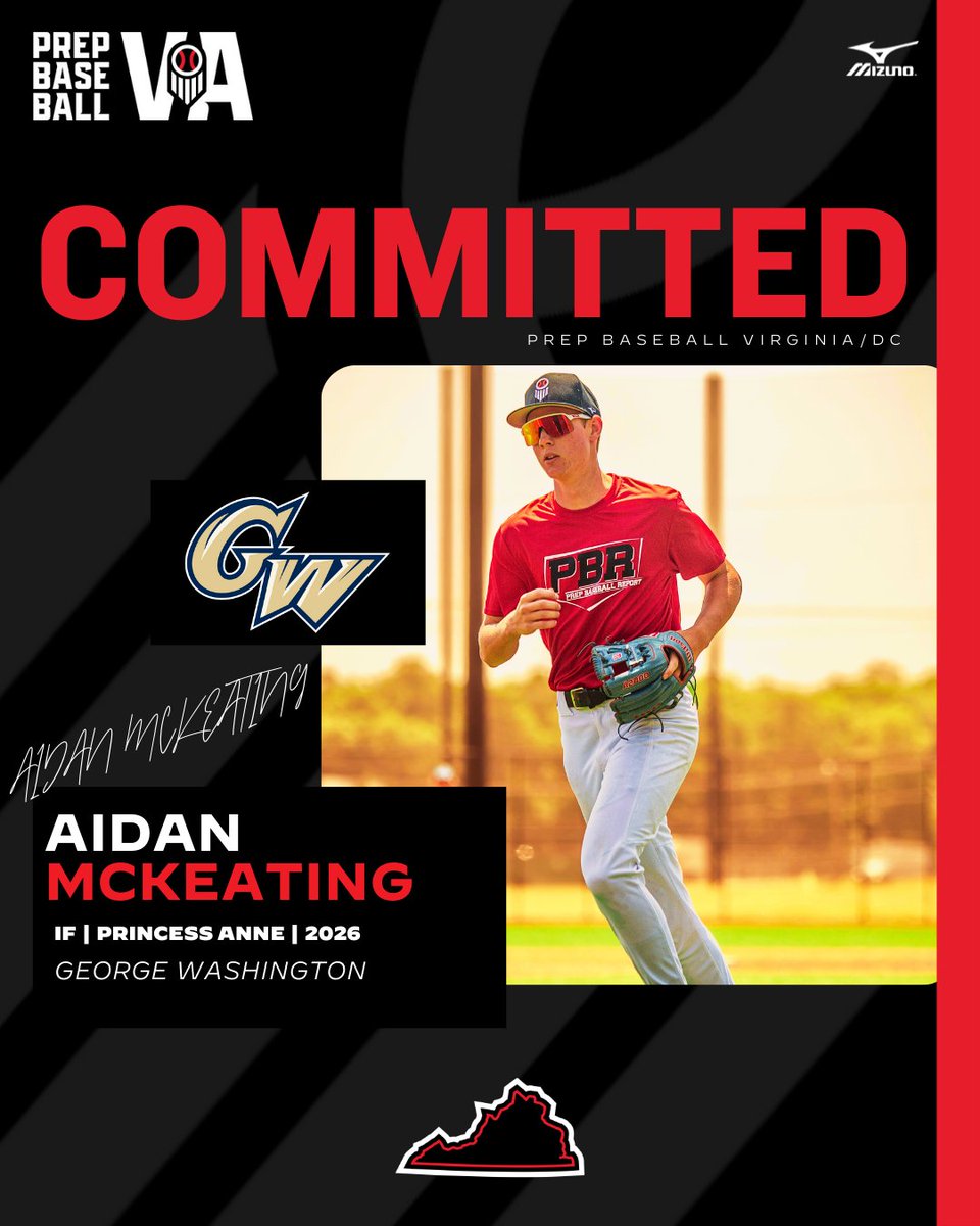 🚨 Commitment Alert 🚨

'26 Aidan McKeating (Princess Anne) has announced his commitment to George Washington.

The 757 infielder is coming off of a huge fall.

See his full profile ➡️ loom.ly/3gojTPQ

#BeSeen