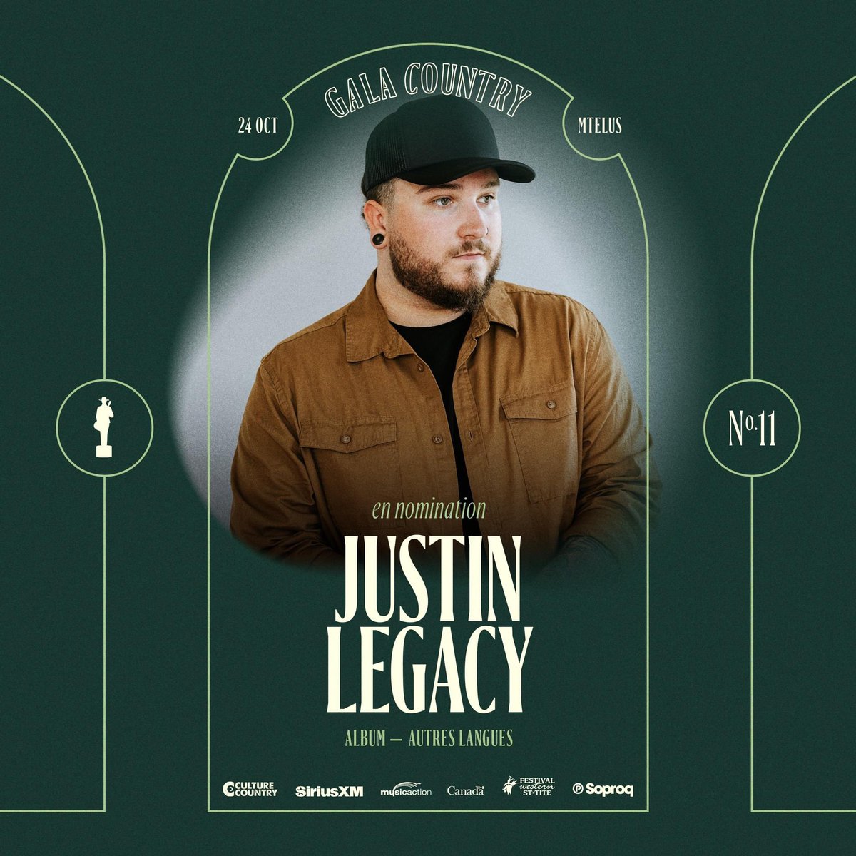 C’est le Gala Country ce soir. 
Bravo à Justin Legacy pour sa nomination. 

Il reste des places si tu veux y assister. 
Billets 👉🏼 bit.ly/3YBZL2S

Tu peux regarder en direct sur la page FB du gala. 
👉🏼 bit.ly/3ND9b7P

#justinlegacy #galacountry #nomination
