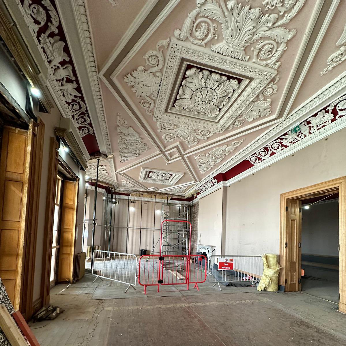 Then 👉 Now in our beautiful Haigh Hall 🤩

There’s lots of work going on behind the scaffolding to restore this and all of the rooms at Haigh Hall to their former glory, taking great care to preserve an important part of Wigan’s heritage for future generations ❤️