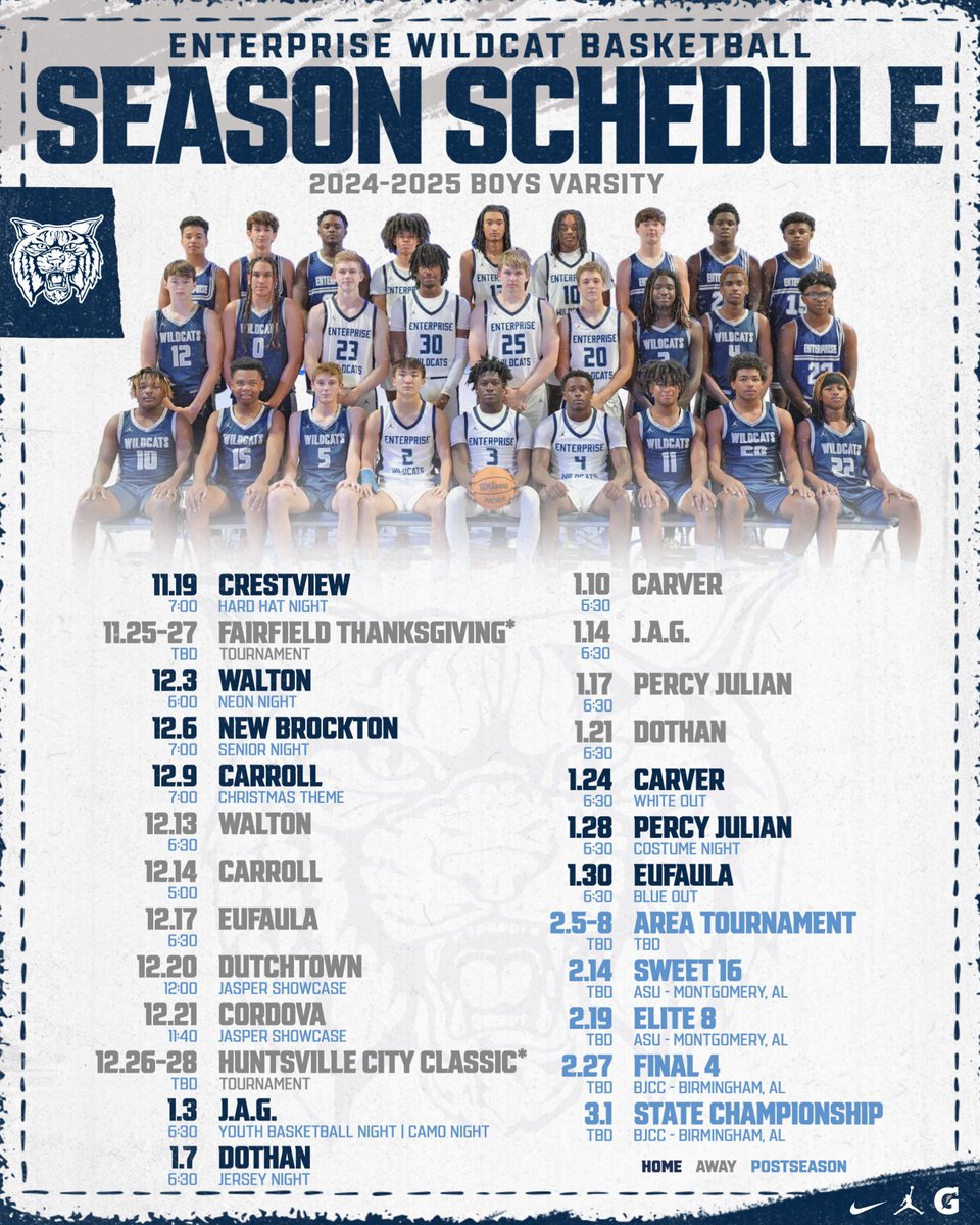 2024-25 Enterprise Wildcats Basketball Schedule

#TRT