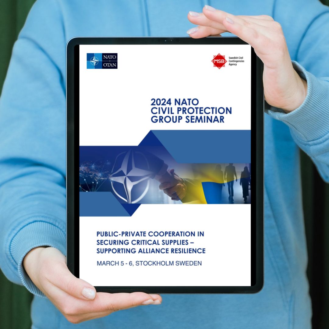 Nato lyfter att Covid-19 och kriget i Ukraina visat vikten av samverkan mellan privata och offentliga aktörer. Nu finns rapporten från seminariet "2024 NATO CPG Seminar on Public-Private Cooperation in Securing Critical Supplies". msb.se/contentassets/…
