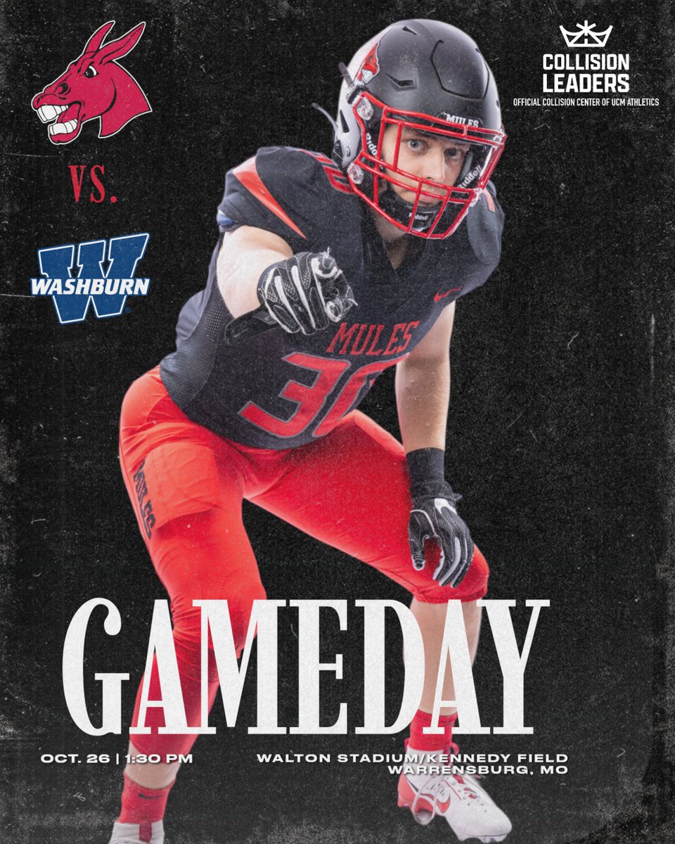 UCMFootballTeam's tweet photo. It's @UCentralMO Homecoming GAMEDAY in the 'Burg!

🆚 | Washburn
🏟️ | Walton Stadium/Kennedy Field
📻 | 1450 KOKO, 98.5 The BAR
🔊 | https://t.co/0Hggnfjl6p
💻 | https://t.co/d7REbbUJHc ($)
📊 | https://t.co/71UZ44MdRn
🎟️ | https://t.co/fRBdSBOJaH

#MissionOriented https://t.co/Rom7Z9uvID