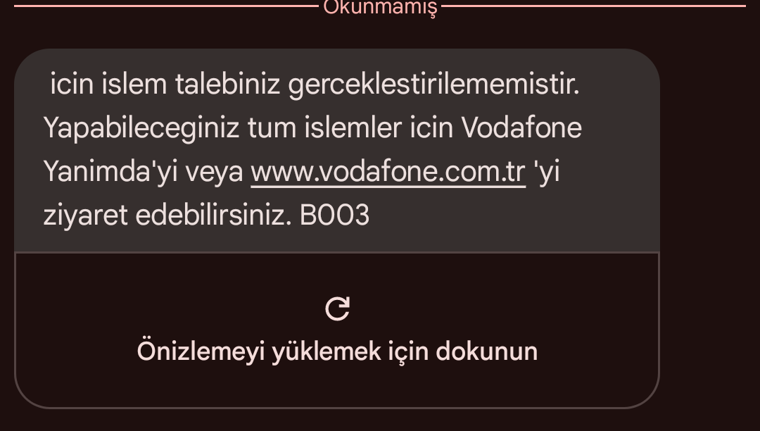 kaoskan's tweet photo. @VodafoneDestek Müşteri temsilcisi ile görüşüp uygulama ve ağ güncellemesi yaptık. Ancak yine ek paket almak istediğimde bu şekilde bir mesaj geliyor. https://t.co/VM5I43K20C