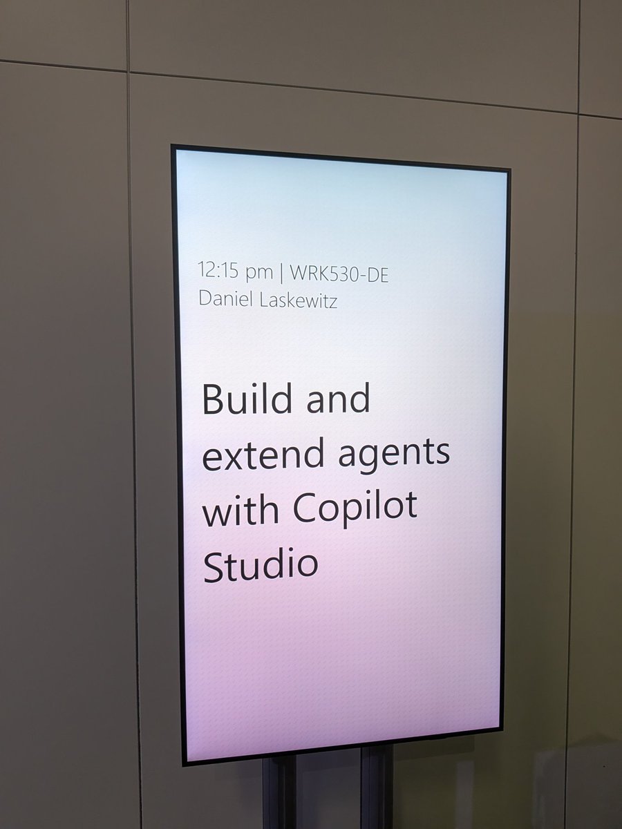 First workshop out of two done ✅

Thanks to the lovely audience, the amazing proctors, the A/V people and the <a href="/skillable/">Skillable</a> support! You all made it a great success! 🎉

The next workshop is at 15:45 at workshop 2! Come join us! 🤩

#️⃣ #AITourBerlin #AITour #PowerPlatform