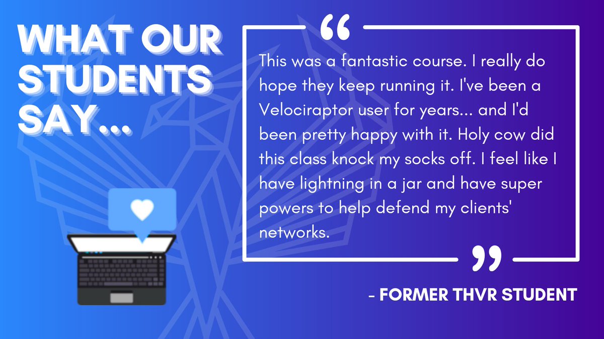 Digital Defense Institute (@ddi_training) on Twitter photo Do you use <a href="/velocidex/">Velociraptor</a>? 😎🦖 Want to learn more?
Our course is for security analysts, SOC team members, incident responders, and cybersecurity professionals looking to enhance their threat hunting skills 🔥
Register for THVR <a href="/WWHackinFest/">Wild West Hackin' Fest</a> here: wildwesthackinfest.com/wild-west-hack… Do you use <a href="/velocidex/">Velociraptor</a>? 😎🦖 Want to learn more?
Our course is for security analysts, SOC team members, incident responders, and cybersecurity professionals looking to enhance their threat hunting skills 🔥
Register for THVR <a href="/WWHackinFest/">Wild West Hackin' Fest</a> here: wildwesthackinfest.com/wild-west-hack…