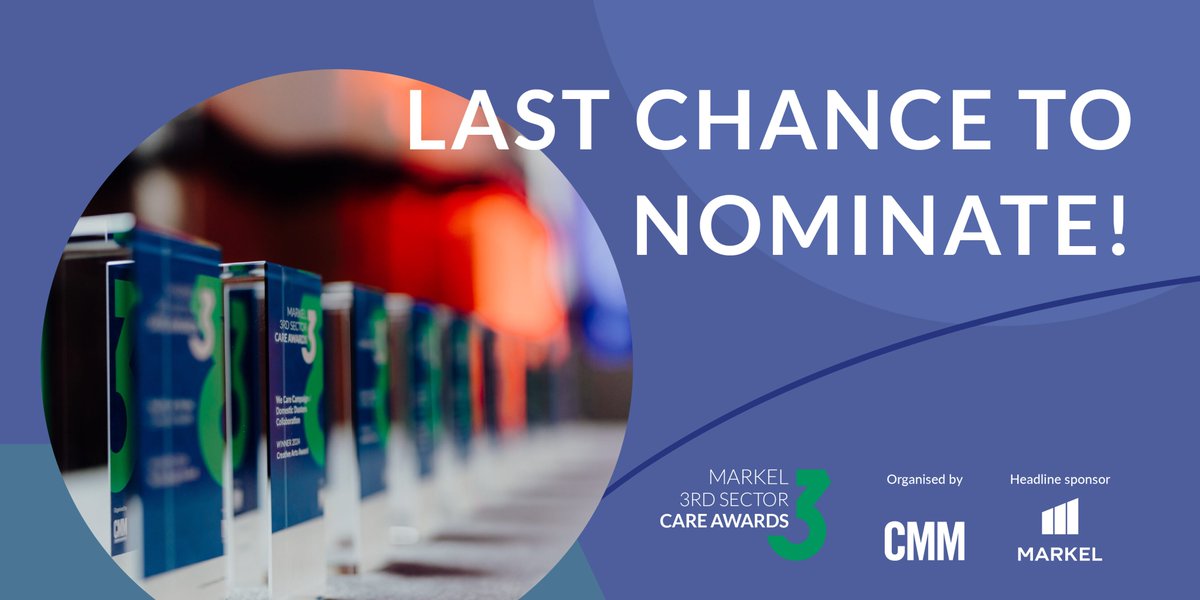 Today is your last chance to Nominate for the <a href="/MarkelUK/">Markel UK</a>  #3rdSectorCareAwards Entering is #Free and easy, there are many benefits to being a part of the #Awards, including free tickets for finalists, a chance to meet our wonderful judges and networking opportunities. If you know