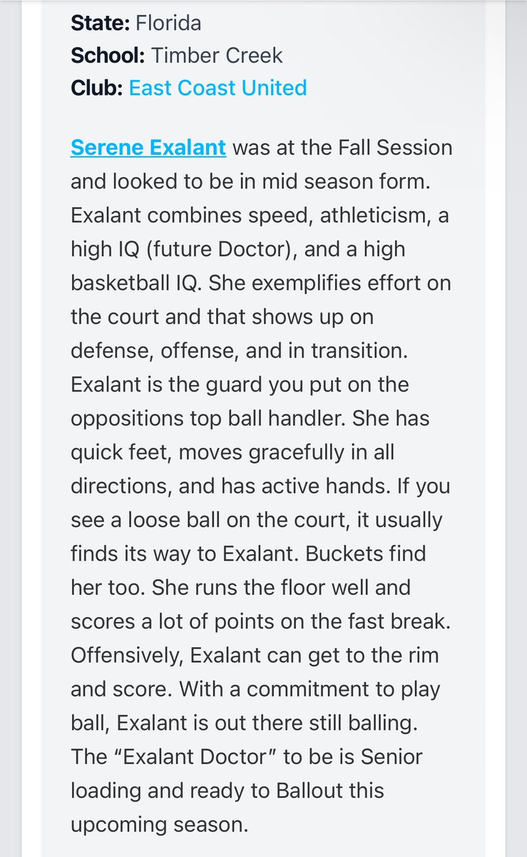 Serene Exalant (@serene_exalant) on Twitter photo Thank you for the write-up <a href="/hunterkeithl/">Keith Catfish Hunter</a> !! <a href="/PGHFlorida/">Prep Girls Hoops Florida</a> <a href="/tchs_gbb/">Timber Creek High School Girls Basketball</a> Thank you for the write-up <a href="/hunterkeithl/">Keith Catfish Hunter</a> !! <a href="/PGHFlorida/">Prep Girls Hoops Florida</a> <a href="/tchs_gbb/">Timber Creek High School Girls Basketball</a>