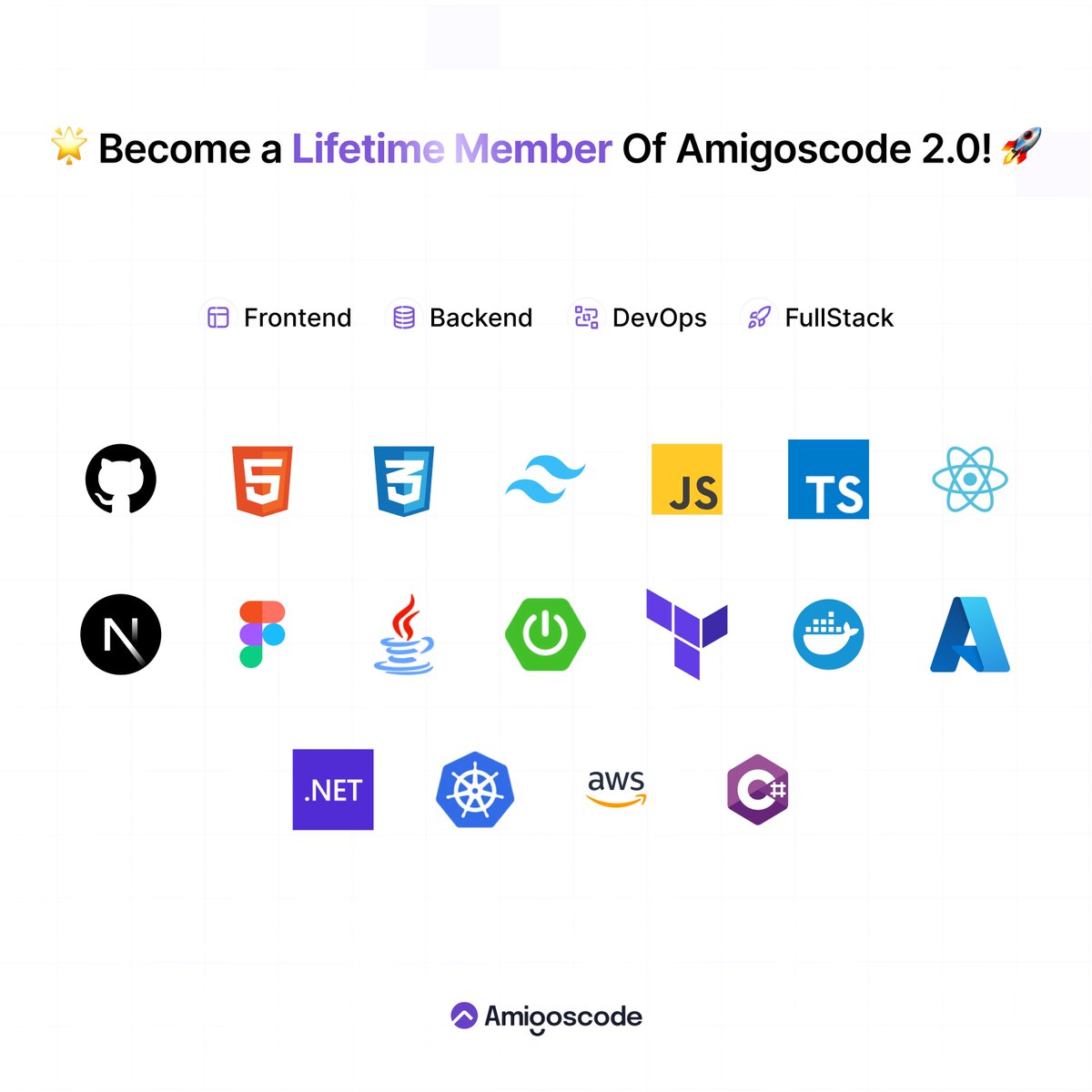 We’re excited to introduce brand new coding courses on Amigoscode 2.0! From beginner to advanced, dive into our comprehensive developer tracks and start building your skills today. 

✅ Web Development 
✅ Backend Development 
✅ DevOps 
✅ Full-Stack

Lock in your access now!
