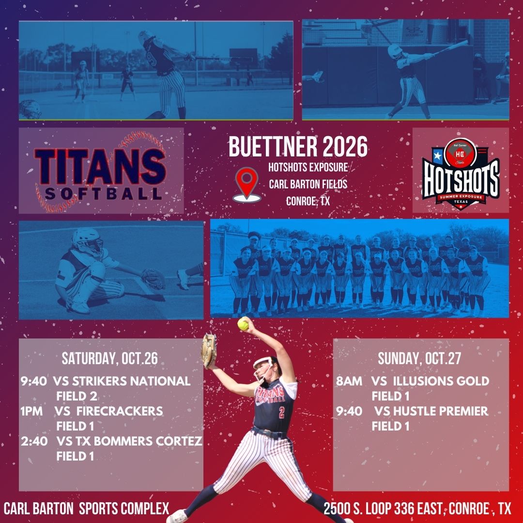 Titans Softball headed to Conroe this weekend!!  Come check out these girls.  Lots of talent on both teams!!
#builtdifferent