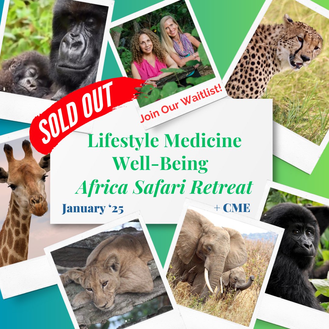 📣Waitlist now open‼️
🦍🐅🐘🦒🦓

January ‘25 retreat is sold out!

Join our waitlist to be the 1st to gain info access: 

forms.gle/xbez4JG3iDp24N…

#africa
#safari
#retreat
#lifestylemedicine
#healthandwellbeing
#stressfreemd
#selfcaredoctor