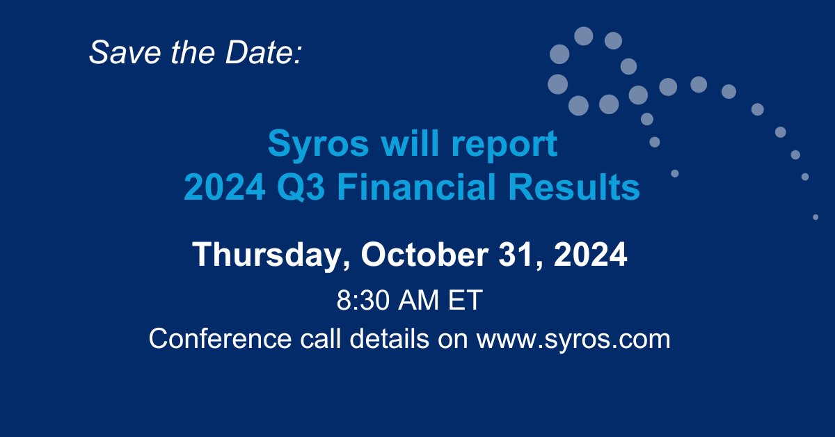 Syros Pharma tweet media
