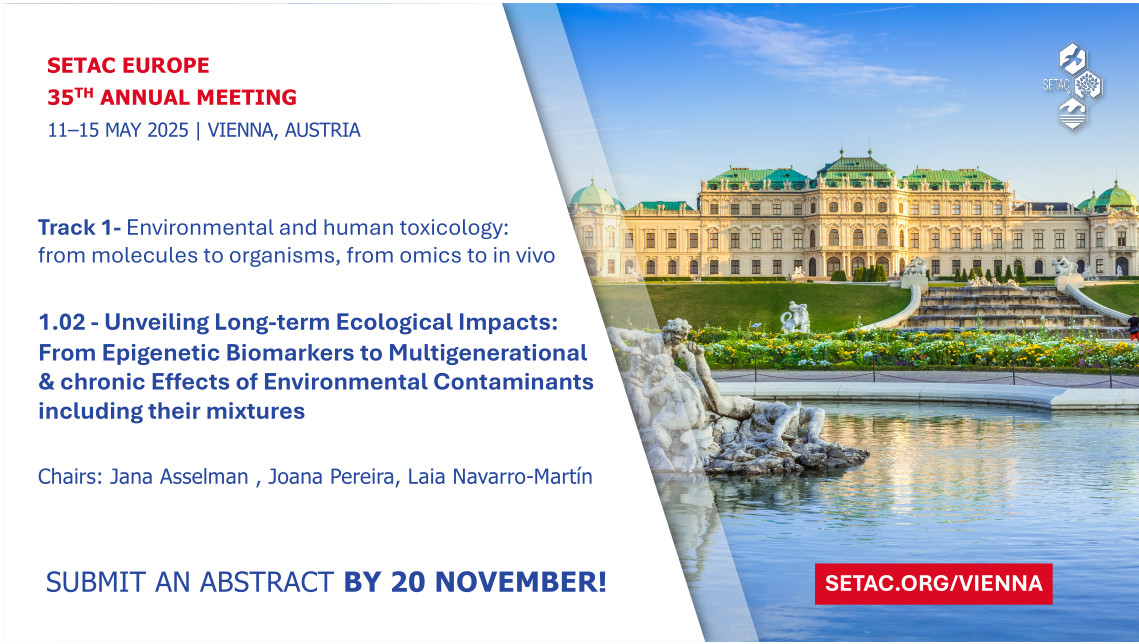 EPIBOOST22's tweet photo. 📢Join us at #SETAC 2025 in Vienna! We will be discussing long-term ecological impacts with a focus on epigenetic mechanisms as initiating events.
🗓️Mind submission deadline: 20/11/2024
#excellenceinepigenetics
@JoanaLuPereira @jaasselm @NavarroMartinL https://t.co/2e1PyyO1VU