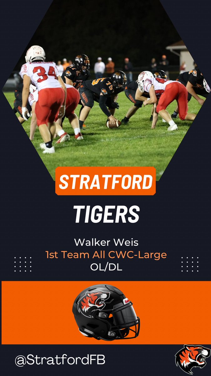 StratfordFB's tweet image. Congrats to our 1st team All CWC Large football athletes!

Offensive POY
Jack Tubbs - QB

Defensive POY
Alec Chapel - TE/S

#ChasingX
#ReadyTo3Peat
#iagdtbat
#wisfb
