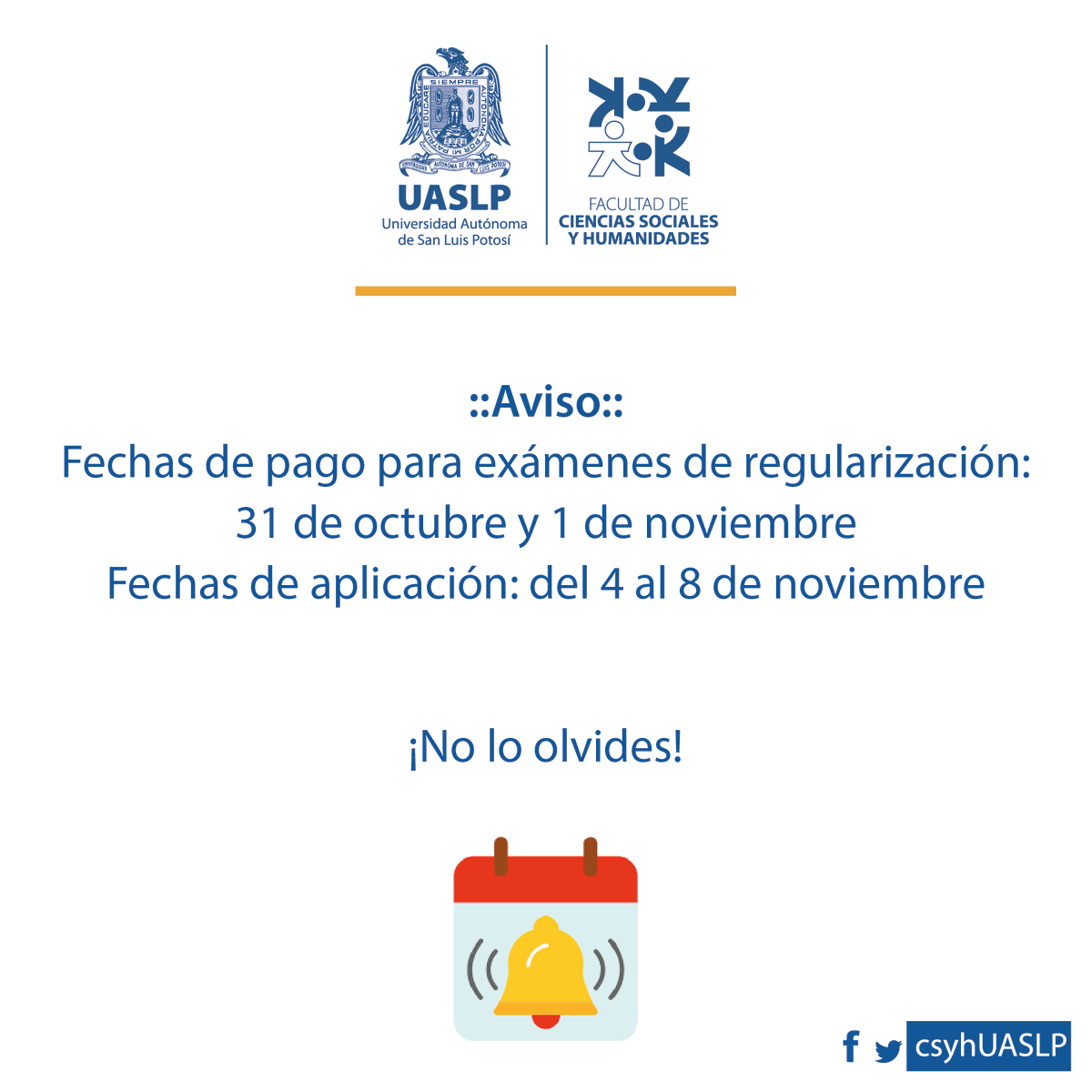 csyhUASLP's tweet image. Aviso #ControlEscolar