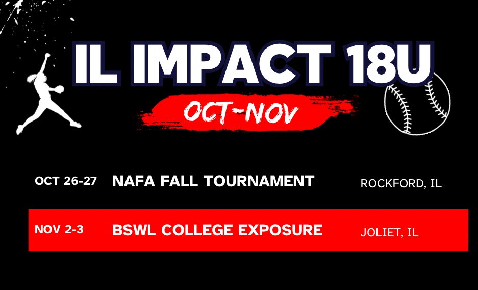 Our final tournaments of the fall season are coming up — Come check us out!

 <a href="/ILimpactFP/">MVP Illinois Impact Fastpitch</a>