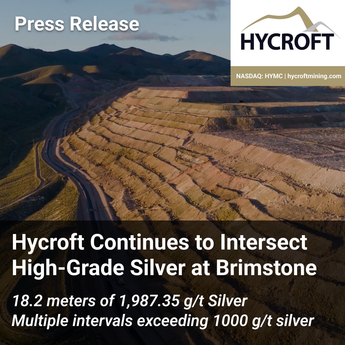 Hycroft Continues to Intersect High-Grade Silver at Brimstone

Read the full $HYMC release here: hycroftmining.com/news/hycroft-c…
 
#silver #preciousmetals