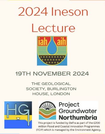Attention hydrogeologists - registration is open for the 2024 Ineson Lecture! This year the theme is:

Groundwater famine and feast: Quantifying future groundwater extremes (Ineson speaker: Dr John Bloomfield, BGS)

- detailed programm to follow soon -
hydrogroup.org.uk/ineson-lecture…