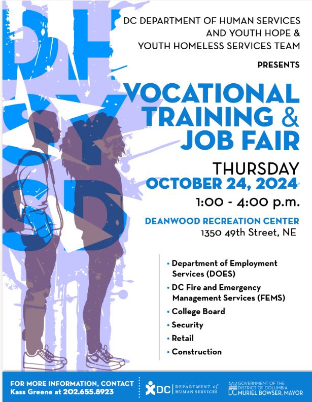 Happening this afternoon from 1pm-4pm at the DeanWood Recreation Center. You don’t want to miss out!!