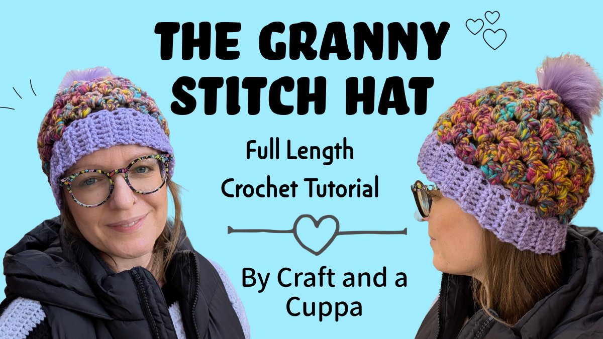 CraftandaCuppa_'s tweet photo. I have a new tutorial out for a Granny Stitch Hat! Happy crocheting everyone! https://t.co/KIEkf2VSxq #crochet #crochettutorial #crochethat #crochetfun #wintercrochet https://t.co/atN9Uiq8gL