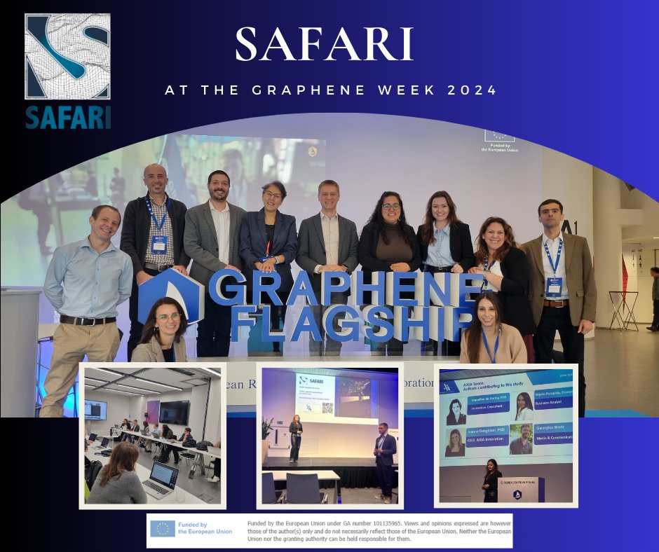 Last week, the SAFARI partners actively participated in the Graphene Week 2024 in Prague.  Thank you Graphene Flagship for the organization and for contribute to the development of the 2D materials field. #Research #horizoneurope #2Dmaterials #GrapheneWeek