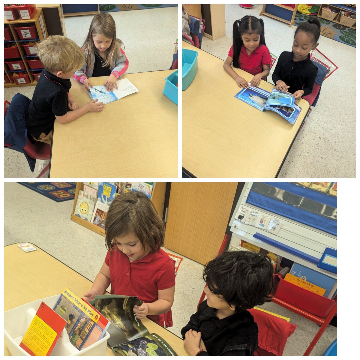 Students partner reading! K students are excited about sharing books. <a href="/MsMinaidis/">Arianna Minaidis</a>  <a href="/rbpsEAGLES/">Red Bank Primary</a>