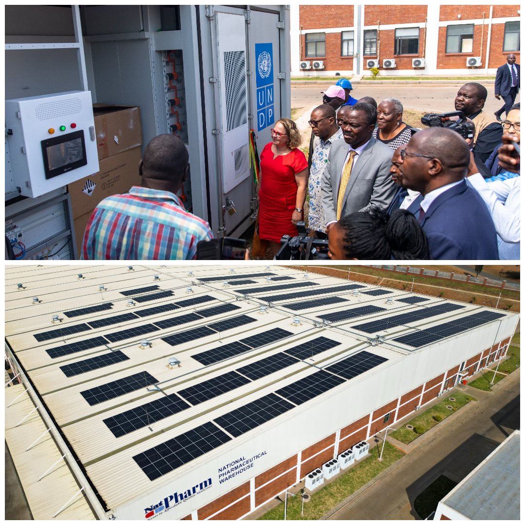 <a href="/GlobalFund/">The Global Fund</a> and <a href="/UNDPZimbabwe/">UNDP Zimbabwe</a> handed over a 4⃣5⃣0⃣ kWp solar system and 1⃣0⃣4⃣4⃣ facility installations nationwide, strengthening 🇿🇼's medical infrastructure. <a href="/MoHCCZim/">Ministry of HealthZW</a> #Solar4Health