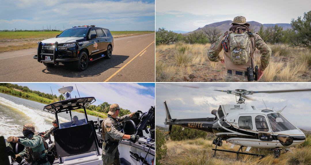 Courtesy | Service | Protection

From land to the air to on the water, our team stands ready to fulfill our mission to protect and serve the people of Texas. From securing the border as part of #OperationLoneStar to patrolling the roadways to keep motorists safe, DPS is working