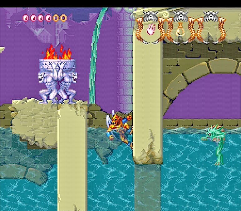 sakayu_sfc's tweet image. &quot;Demon&apos;s Crest&quot; marked 30th anniversary!🦇
「デモンズブレイゾン 魔界村 紋章編」は1994/10/21に発売、30周年でした!🔥

赤き魔物レッドアリーマーの冒険。紋章の力で変身して色々な能力を発揮できる。燃え盛るタイトルや各ステージの描写は芸術的です!👏
#スーファミ #魔界村 #demonscrest