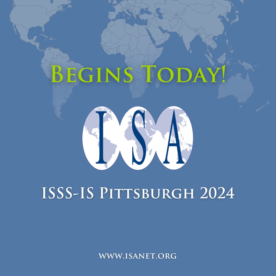 The ISSS-IS conference begins today in #Pittsburgh, PA. - we wish our colleagues a fulfilling and enjoyable conference experience! isanet.org/Conferences/IS…