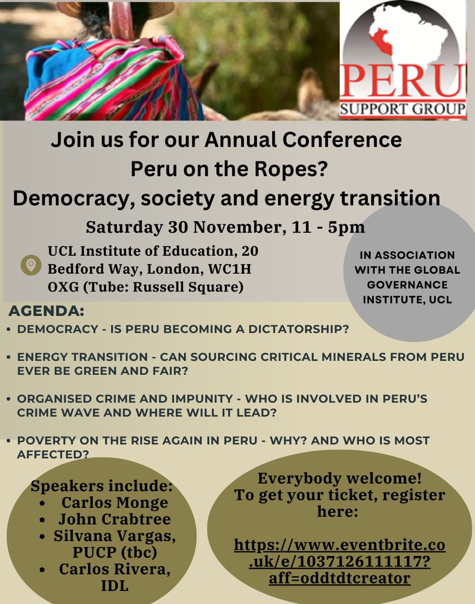 Join us to discuss the state of Peru's democracy, society, and energy transition. Hear from experts in the field and engage in discussions with fellow attendees. Don't miss this unique opportunity to gain insights and contribute to the conversation about the future of Peru.