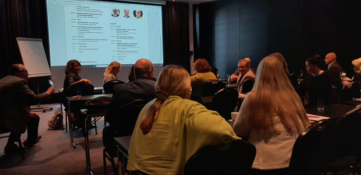 Tieto ja turvallisuus - Tietojohtamisen teemapäivät 24.-25.10.2024 Crowne Plaza Helsinki  💯 Todella antoisa 1. päivä, ja keskustelu jatkuu edelleen vilkkaana 👍

#tieto #tietojohtaminen #turvallisuus