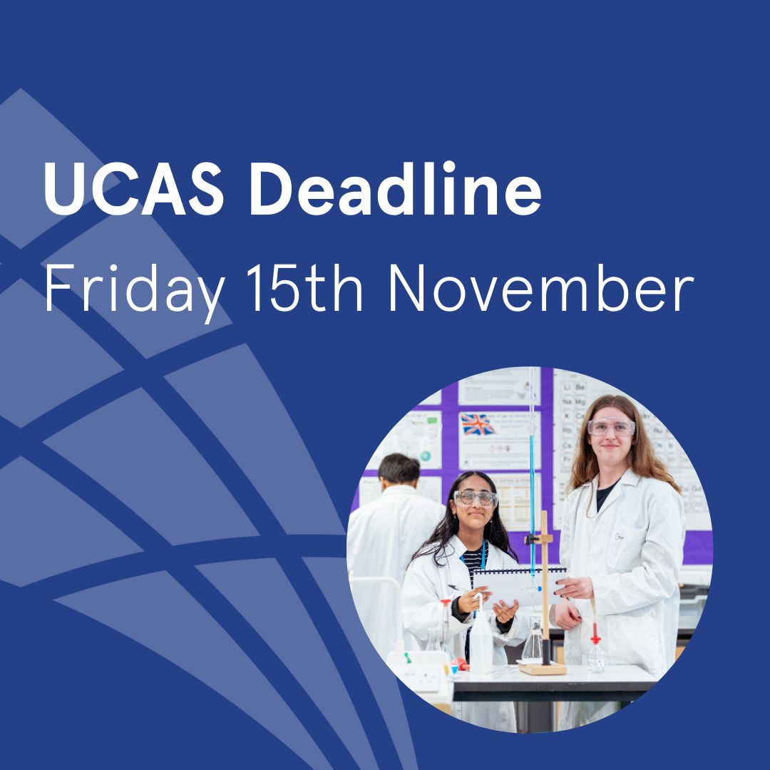 Reminder to all students: the college UCAS deadline is approaching. Please make sure you submit your completed application to your Senior Tutor by Friday 15th November.