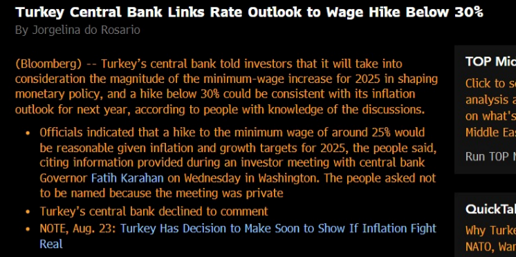 Fatih Karahan, Washington'da yatırımcılarla yapılan basına kapalı toplantıda, asgari ücretin 25% civarında artırılacağı bilgisini vermiş.

Biz neden sürekli yabancıların sızdırdığı bilgilerden öğreniyoruz, halk hakkındaki kritik bilgileri?

Kur, faiz politikası, ücretler;