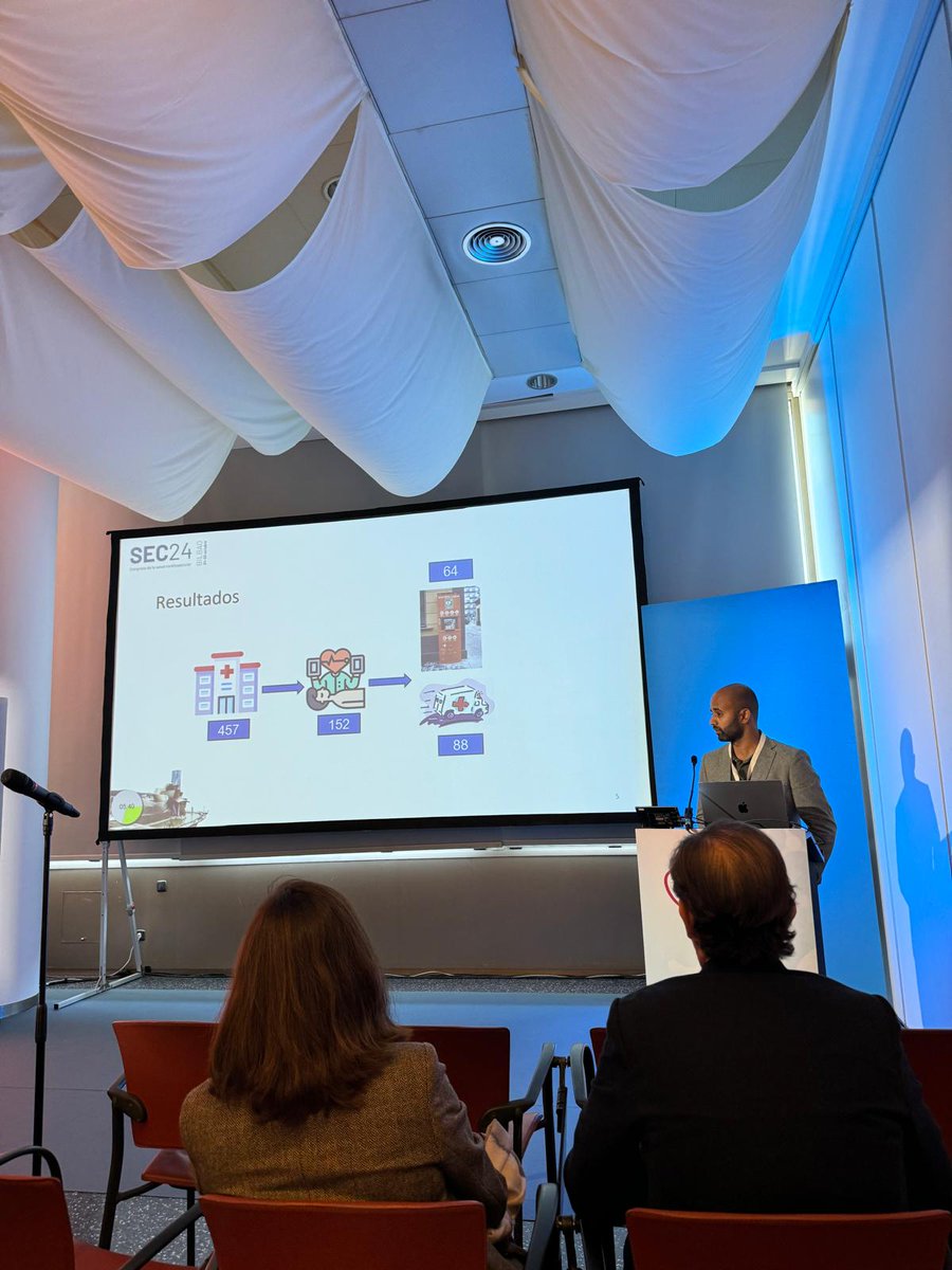 Hoy el Dr <a href="/ManjotS24/">Manjot Singh</a> ha presentado en la #SEC2024 los resultados del pronóstico neurológico intrahospitalario entre los pacientes supervivientes a una PCR atendidos por el programa #gironavital.