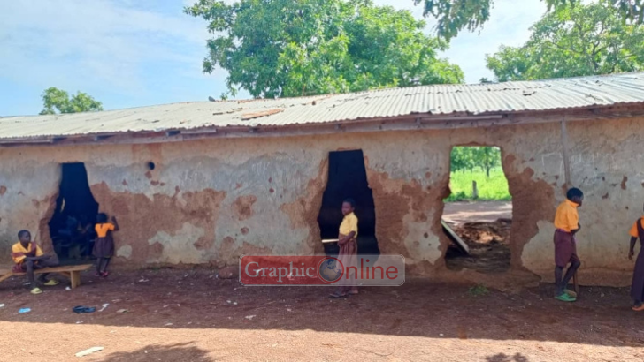 Graphicgh's tweet photo. Mion: Deteriorating school structure puts pupils at risk at Tinsung:
As Ghana continues its efforts to provide quality education for all, communities like Tinsung in the Mion District of the Northern Region require urgent attention to ensure no child is left behind.
#graphicon https://t.co/ZcGSgT5n9W