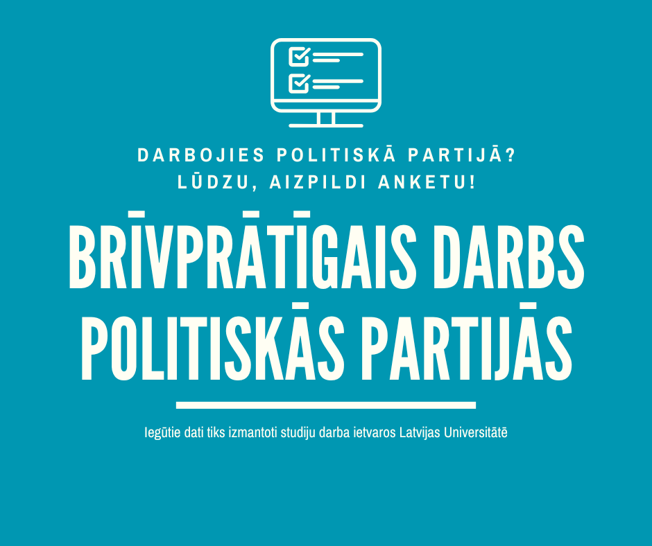 Lūzu, atbalsti mācību pētijumu par Brīvprātīgo darbu! 
Ja darbojies politiskā partijā, lūdzu, velti  5min- aizpildīt šo anektu!  Lūdzu, pārsūti kādam, ko pazīsti no aktīvistiem partijās!
Anketa: forms.office.com/e/6pzw6yiJVK
<a href="/Jauna_Vienotiba/">JAUNĀ VIENOTĪBA</a> <a href="/TbxVl/">tomi🐬純正リーグチェアマン【GZ】</a> <a href="/Apvienotais_/">APVIENOTAIS SARAKSTS</a>  <a href="/Progresivie/">Progresīvie</a>  <a href="/ZZS_/">Zaļo un Zemnieku savienība</a>