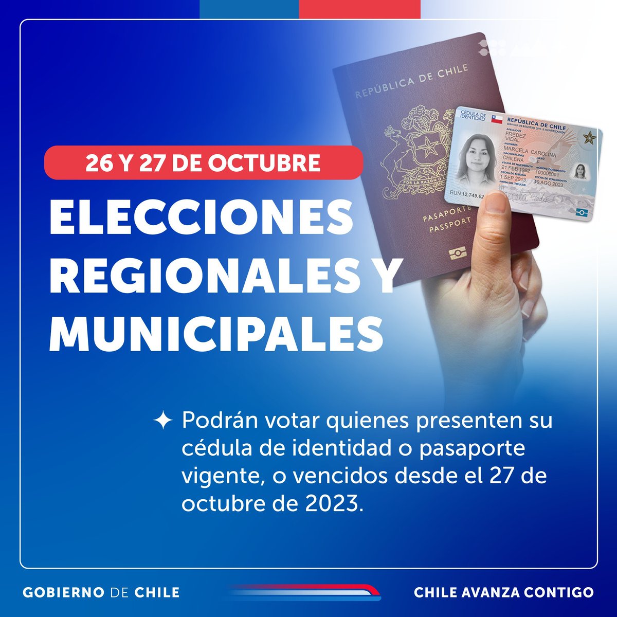 RegCivil_Nuble's tweet photo. Buenos días. No olvides los  documentos que requieres para votar en estas próximas Elecciones Regionales y Municipales https://t.co/8W253uEKX1