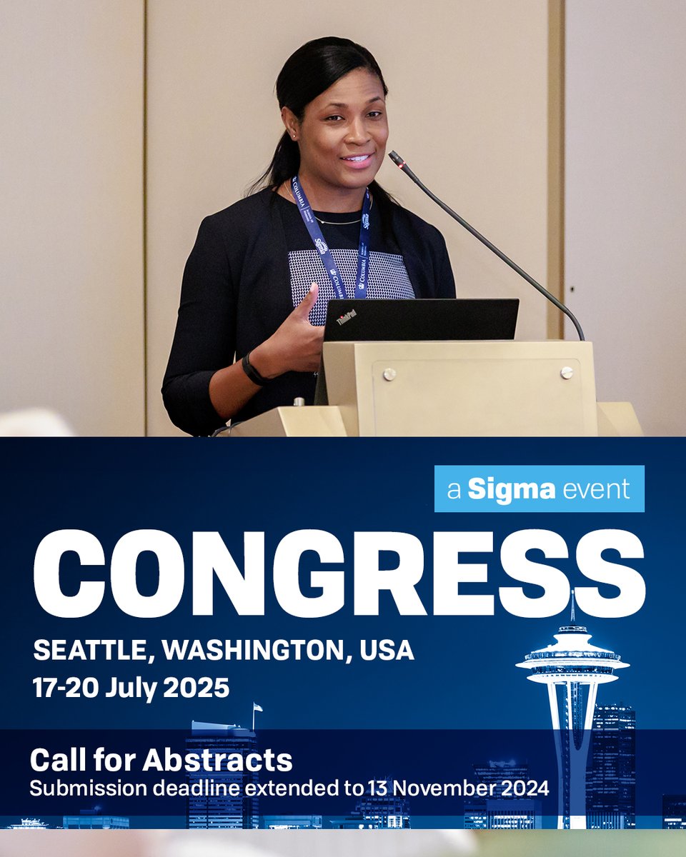 Sigma Nursing (@sigmanursing) on Twitter photo We've extended the abstract deadline for congress! You now have until 13 November to submit your research for a chance to present at #INRC25 in Seattle. Submit your abstract today » bit.ly/3kMeu6a We've extended the abstract deadline for congress! You now have until 13 November to submit your research for a chance to present at #INRC25 in Seattle. Submit your abstract today » bit.ly/3kMeu6a