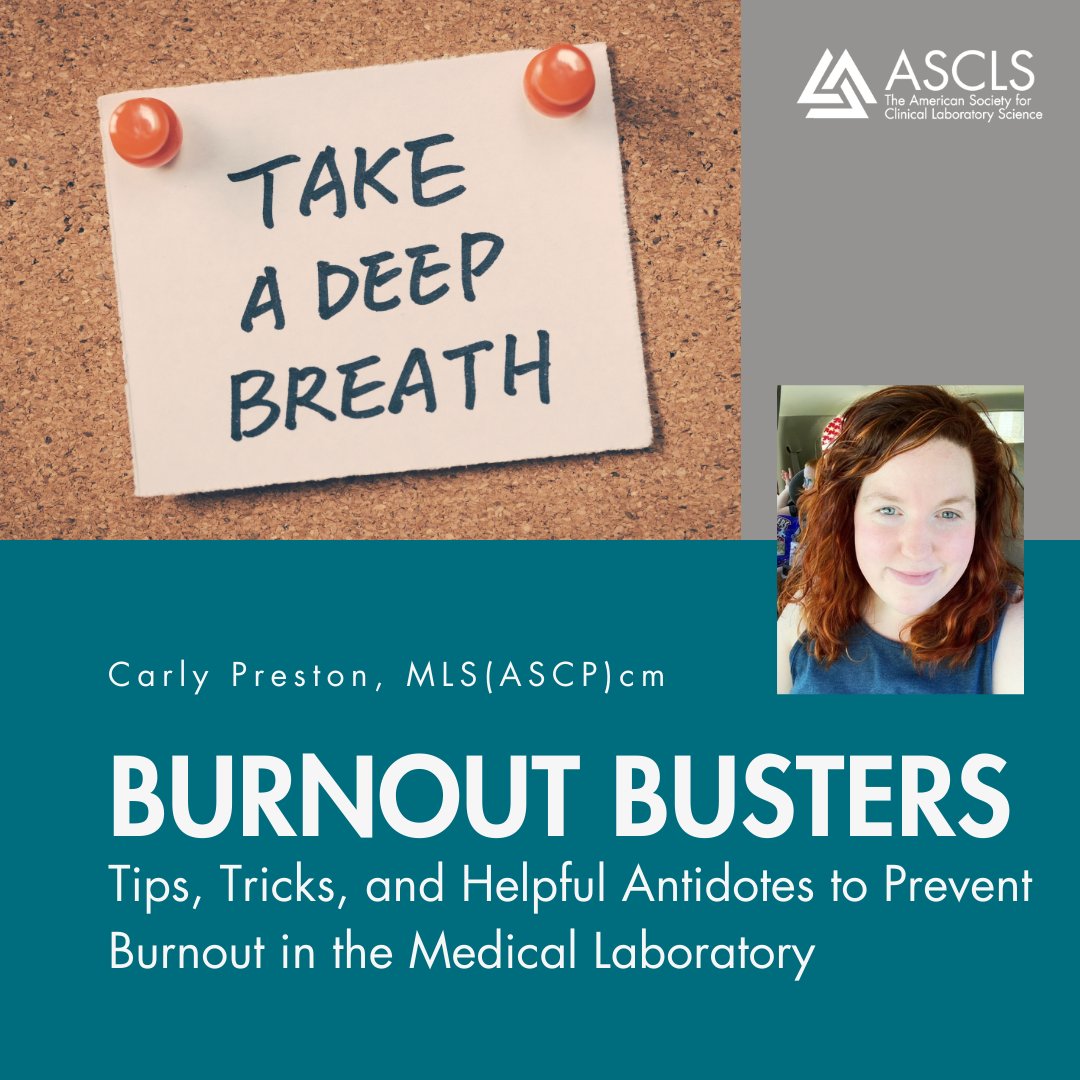 “No one knows if someone is feeling overwhelmed or burnt out if it’s not directly communicated.” In ASCLS Today, Carly Preston gives tips, tricks, and helpful antidotes from her own lab to prevent burnout in the #MedicalLaboratory. #IamASCLS #Lab4Life
👉ascls.org/burnout-buster…