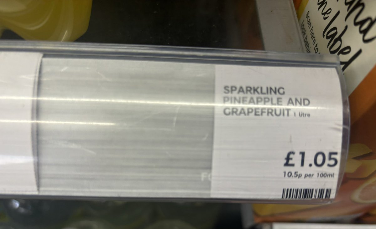 Retailers are required to give consumers prices in writing. Today <a href="/marksandspencer/">M&S</a> I found 2 bottles of the same sparkling drink—500ml priced at £2.30 and 1 litre at £1.05, double the quantity <half the price. The shelf edge price helped me make an informed choice #ConsumerRights