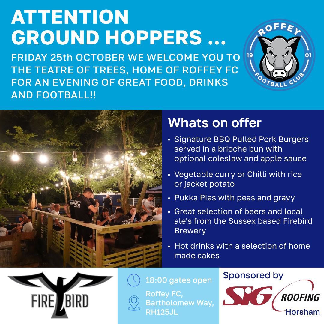 Roffey Football Club (@roffeyfc) on Twitter photo TOMORROW NIGHT ๐ ๐ ๐บ ๐ ๐ฐ โฝ๏ธ ๐๏ธ
<a href="/TheSCFL/">Premier Sports The SCFL</a> @SussexHop2024 TOMORROW NIGHT ๐ ๐ ๐บ ๐ ๐ฐ โฝ๏ธ ๐๏ธ
<a href="/TheSCFL/">Premier Sports The SCFL</a> @SussexHop2024